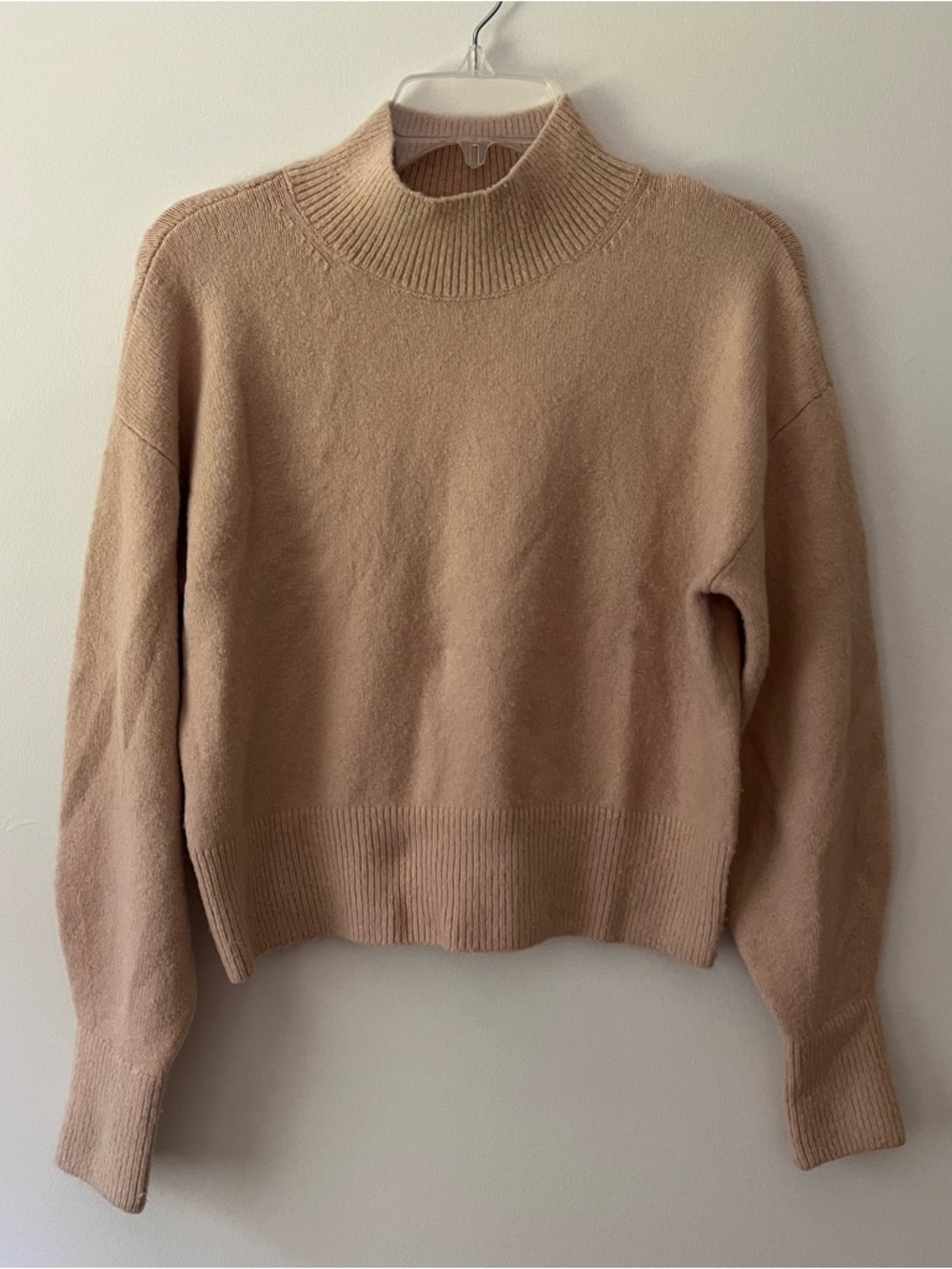 & Other Stories Mock Neck Sweater Neutral XS Quiet Luxury Elevated Minimalist